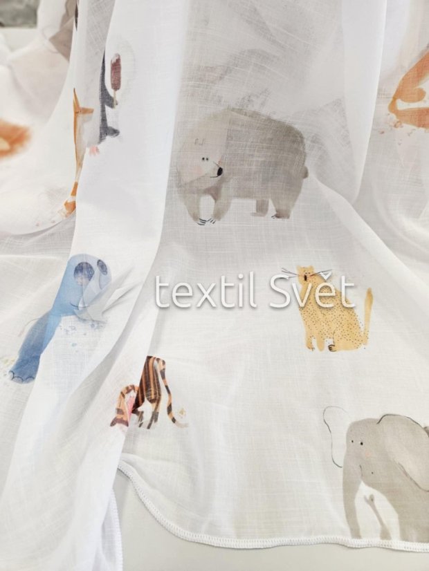 záclona tkaná dětská safari v. 295 cm - Výška [cm]: 295