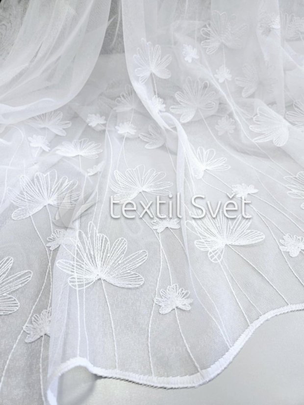 záclona tkaná kytky větší sable - Výška [cm]: 290
