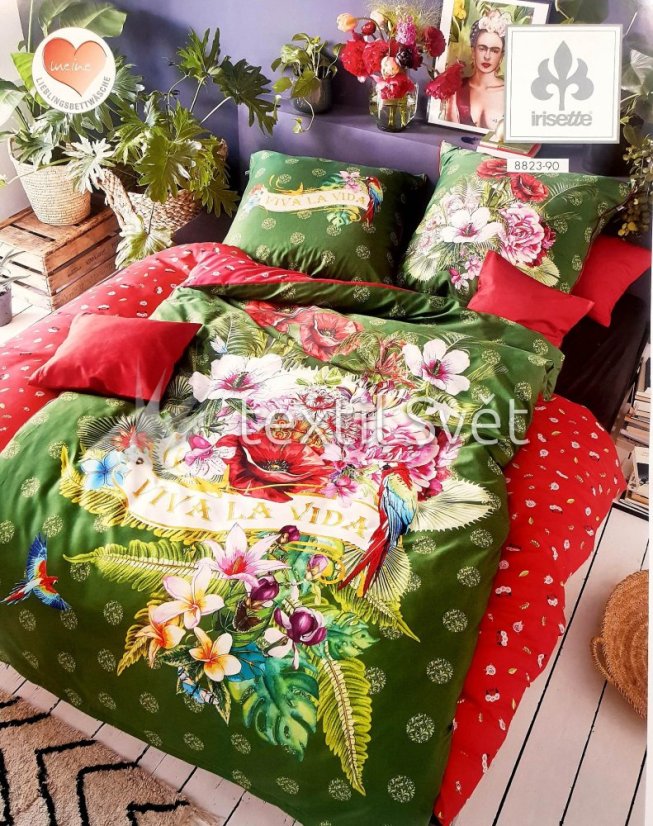 Ložní souprava bavlněný satén IRISETTE - ložní souprava bavlněný satén Irisette: Frida Kahlo Flowers