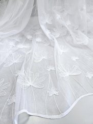 záclona tkaná kytky větší sable