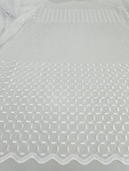 Záclona tkaná kostička