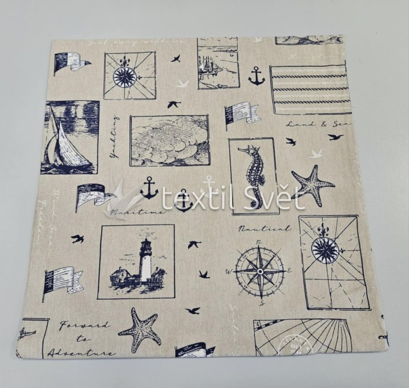 povlak na polštář bavlna, směsové - povlaky na polštářky  směsové, bavlna: námořní
