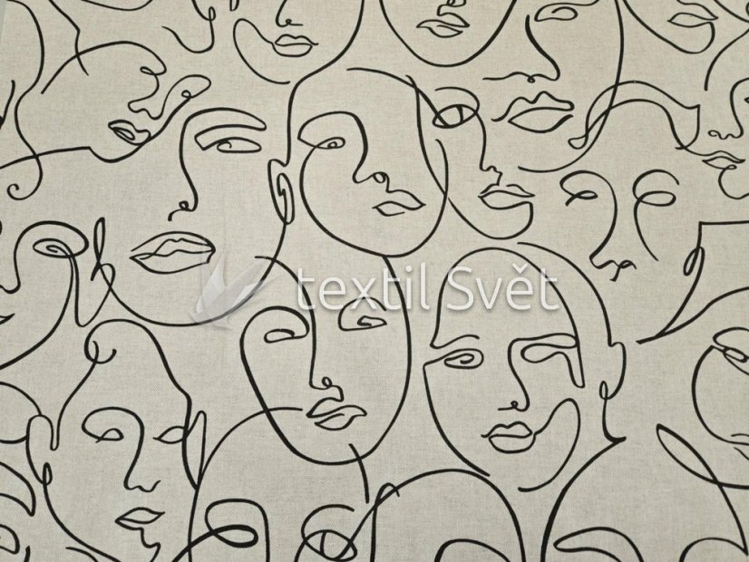 povlak na polštář bavlna, směsové - povlaky na polštářky  směsové, bavlna: faces režná