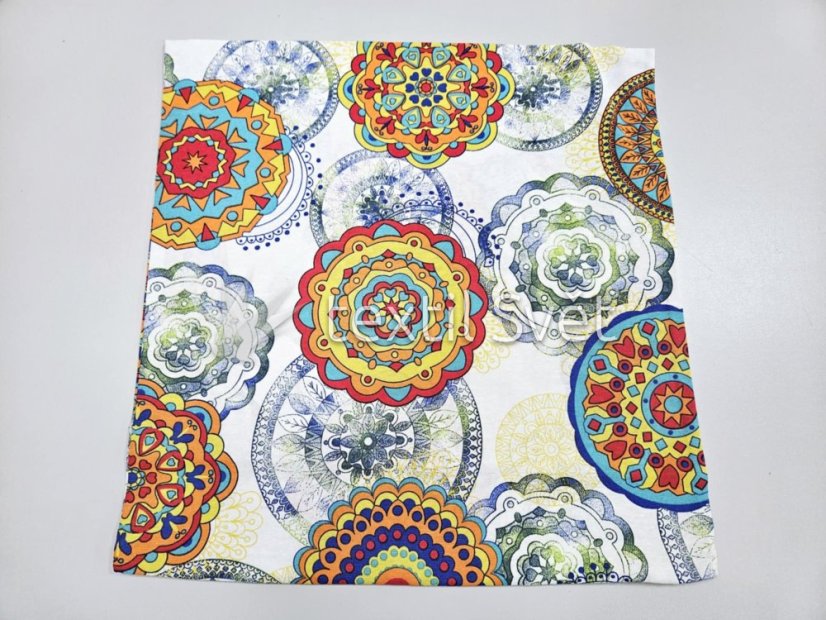 povlak na polštář bavlna, směsové - povlaky na polštářky  směsové, bavlna: mandaly barevné