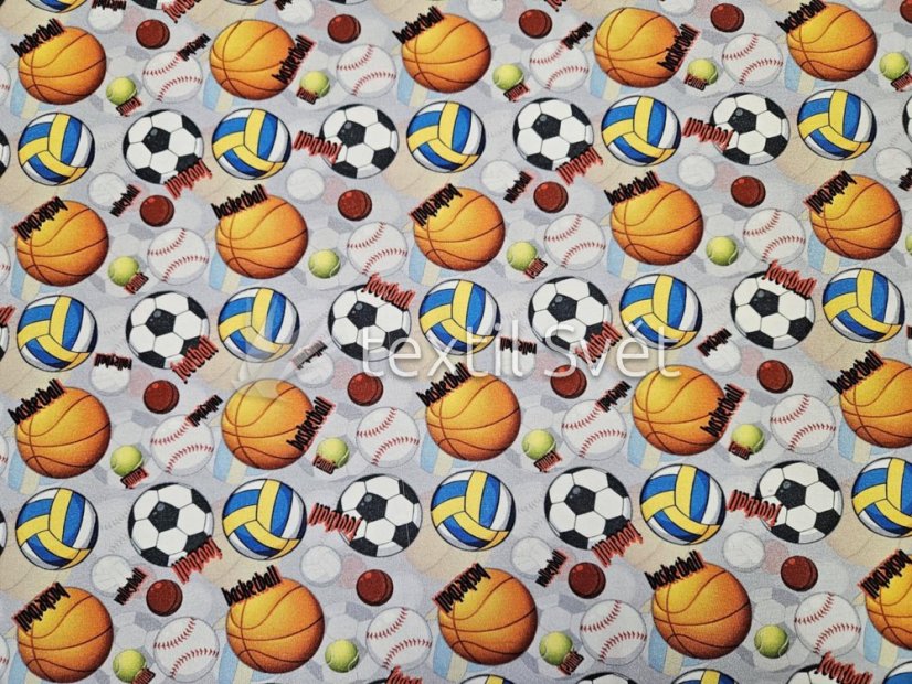 tričkoviny dětský vzor - tričkoviny dětský vzor: míče 170 cm