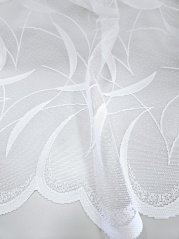 záclona pletená lístky, bordura, moderna