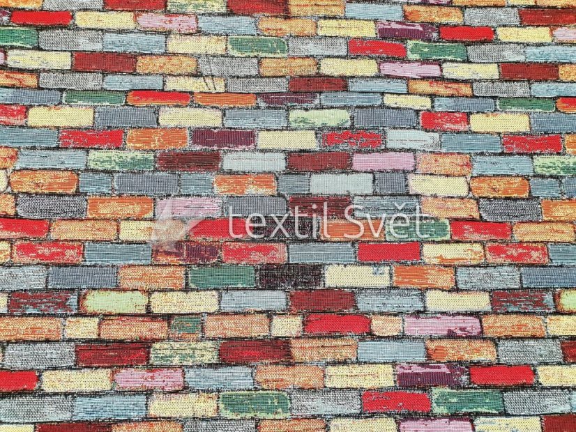 gobelínové látky - gobelínová látka: barevná zeď