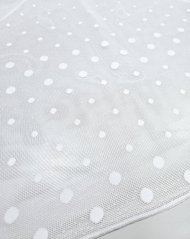 záclona pletená puntíky olůvko