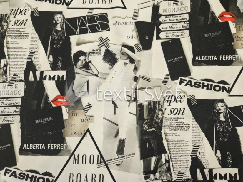 Teplákovina motiv COOL - Teplákovina vzor COOL: fashion