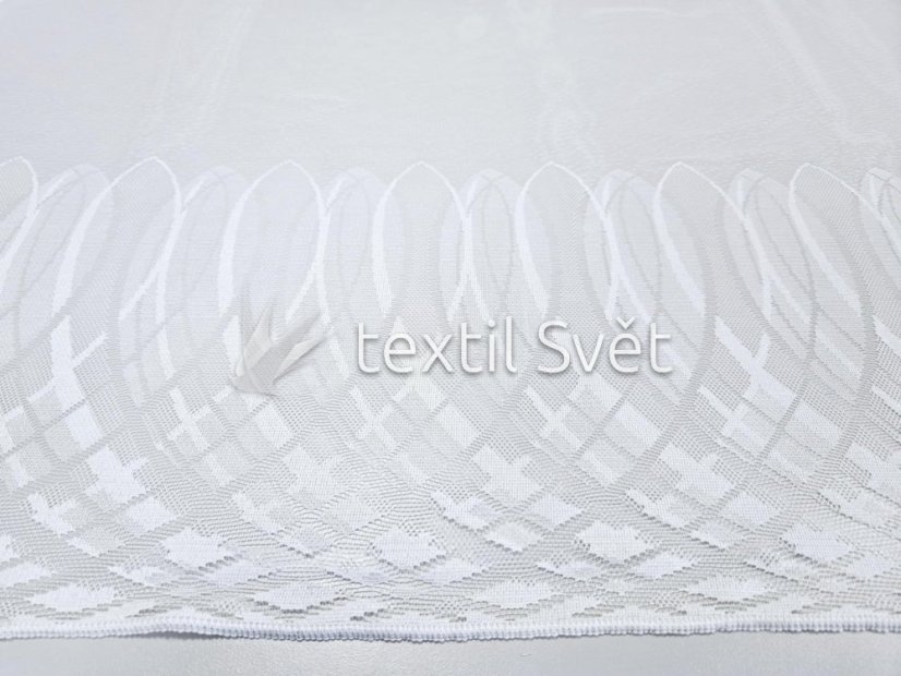 záclona pletená smyčky olůvko