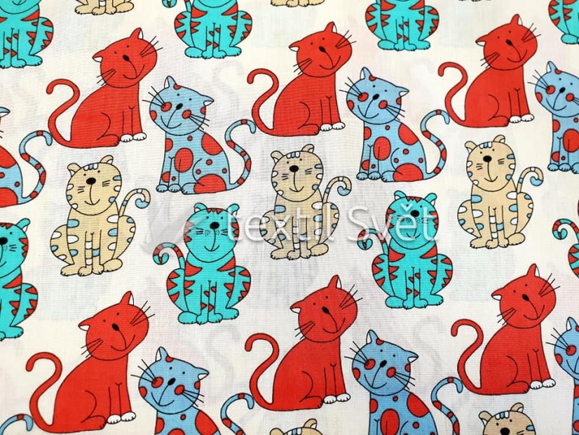 plátna - plátna: kočky červené