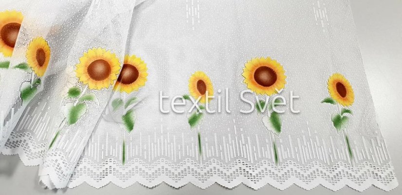 záclona pletená draperka slunečnice - Výška [cm]: 120