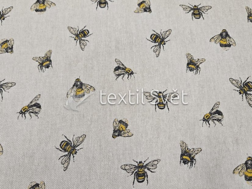 Dekorační látky směsové - dekorační látky směsové: VČELKY Dekorační látky směsové - dekorační látky směsové: VČELKY