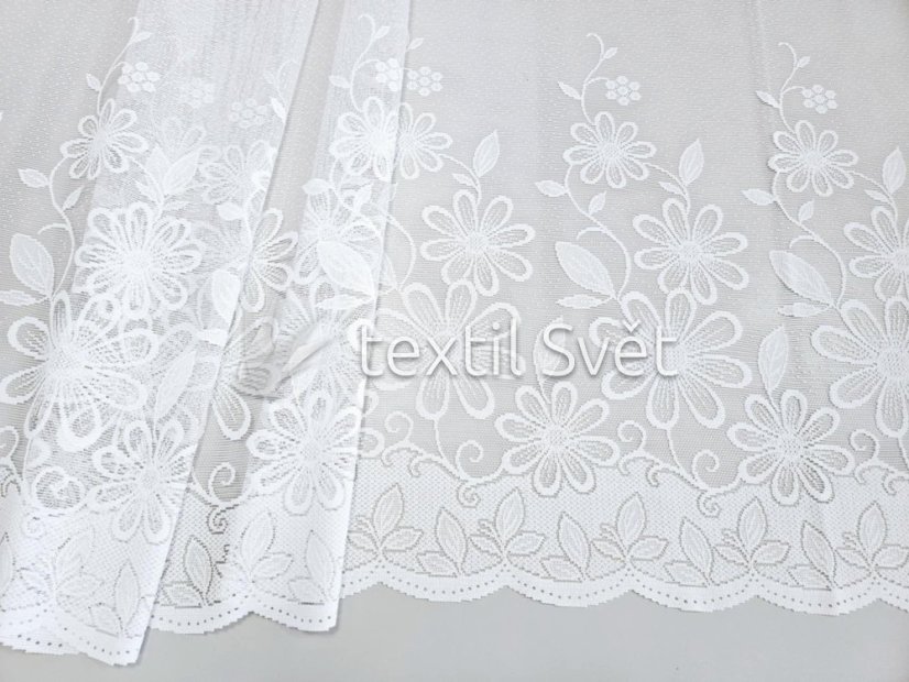 záclona pletená kytka pravidelná - Výška [cm]: 140