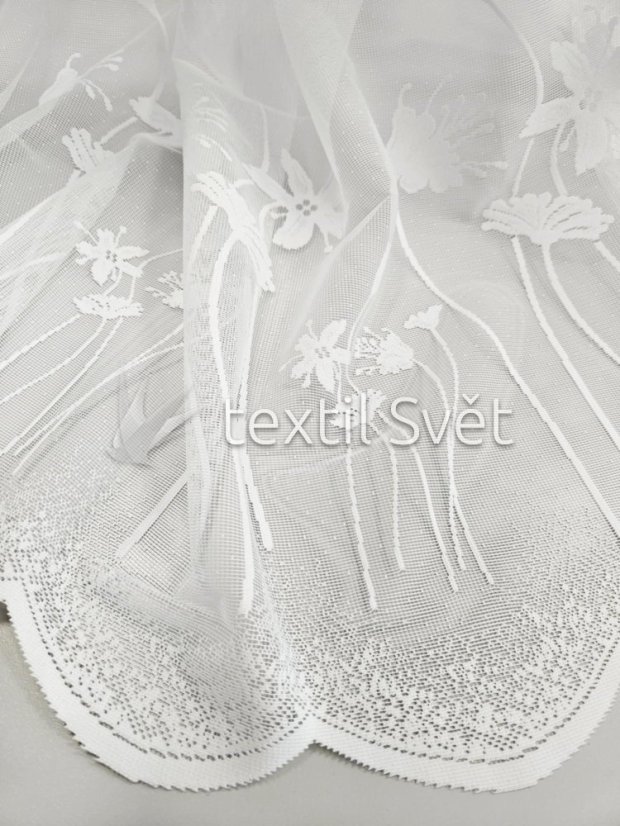 záclona pletená kytičky se stonky - Výška [cm]: 250