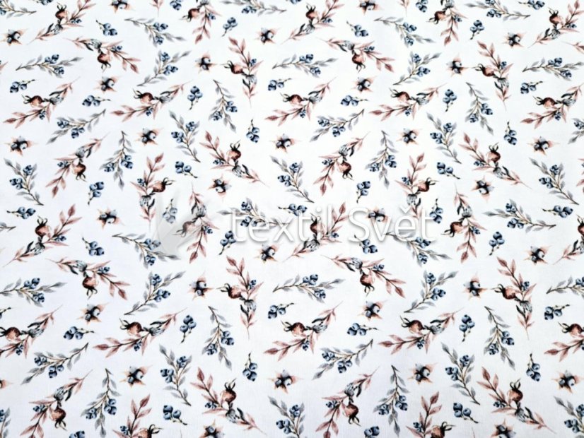 tričkoviny kytičky, listečky - tričkoviny kytičky, lístečky: borůvky tričkoviny kytičky, listečky - tričkoviny kytičky, lístečky: borůvky