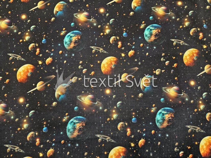 povlak na polštářek úplet 45x45 cm - povlak na polštářek úplet: vesmír