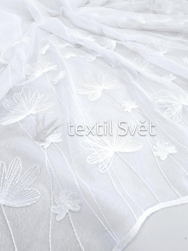 záclona tkaná kytky větší sable - Výška [cm]: 290