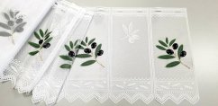 záclona pletená draperka olivy