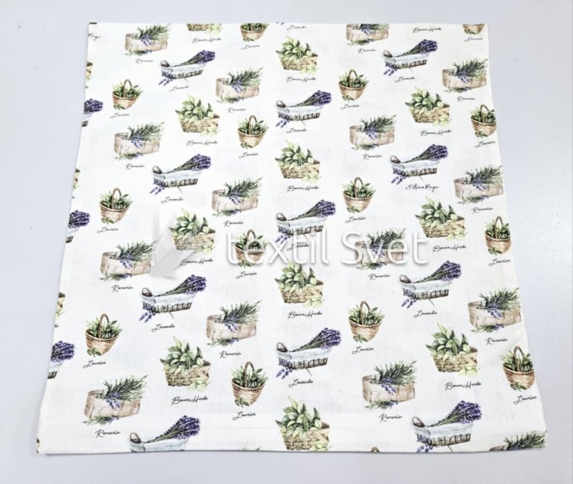 povlak na polštář bavlna, směsové - povlaky na polštářky směsové, bavlna: levandule, košíčky 40x40 plátno povlak na polštář bavlna, směsové - povlaky na polštářky směsové, bavlna: levandule, košíčky 40x40 plátno