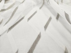 záclona tkaná s hnědým  vzorem  v. 300 cm