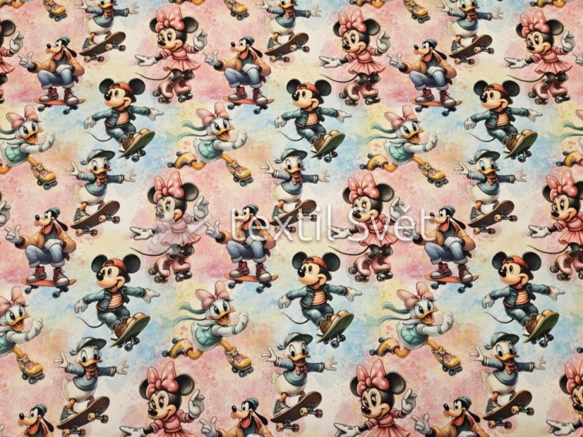 tričkoviny dětský vzor - tričkoviny dětský vzor: disney 160cm