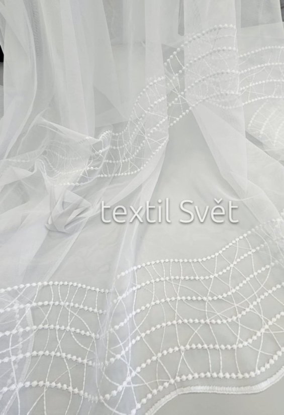 Záclona tkaná vlnky - Výška [cm]: 180