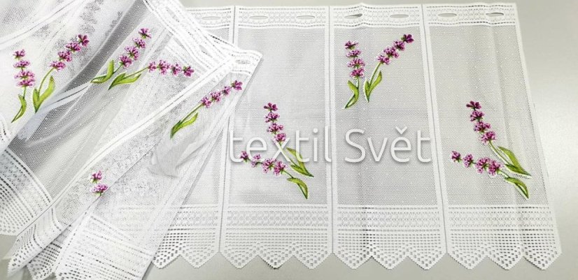 záclona pletená draperka levandule - Výška [cm]: 40