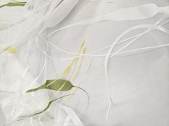 záclona vypalovaná, zelená abstrakce 290cm