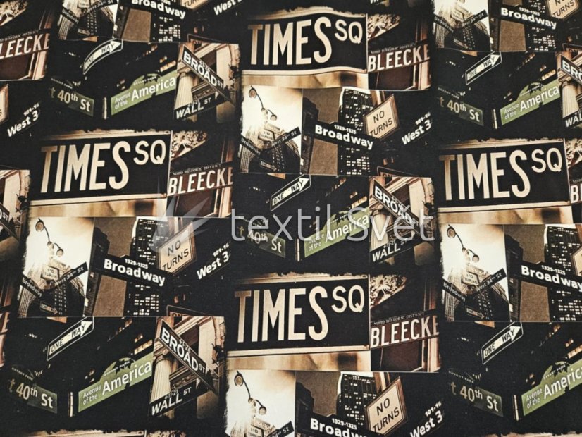 Teplákovina motiv COOL - Teplákovina vzor COOL: times