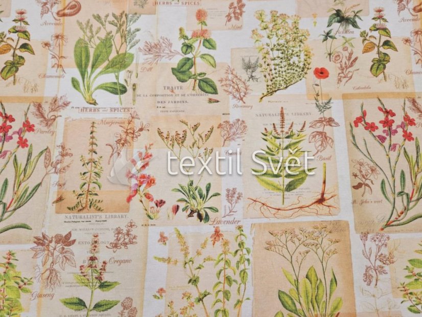 Dekorační látky směsové - dekorační látky směsové: bylinky