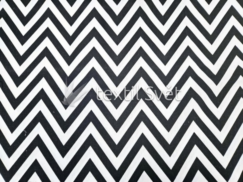 povlak na polštář bavlna, směsové - povlaky na polštářky  směsové, bavlna: cikcak černobílý