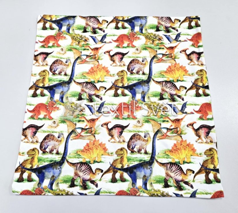povlak na polštář bavlna, směsové - povlaky na polštářky směsové, bavlna: dinosauři 40x40 plátno povlak na polštář bavlna, směsové - povlaky na polštářky směsové, bavlna: dinosauři 40x40 plátno