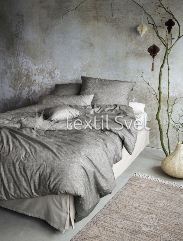 ložní souprava bavlněný flanel - flanel: flauš světlá šedá