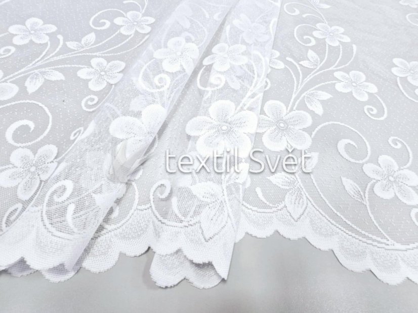 záclona pletená jemná kvítečka - Výška [cm]: 150