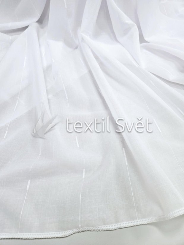 záclona tkaná s silnější bílou nitkou - Výška [cm]: 290