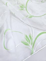 záclona vypalovaná zelený motiv 120 cm