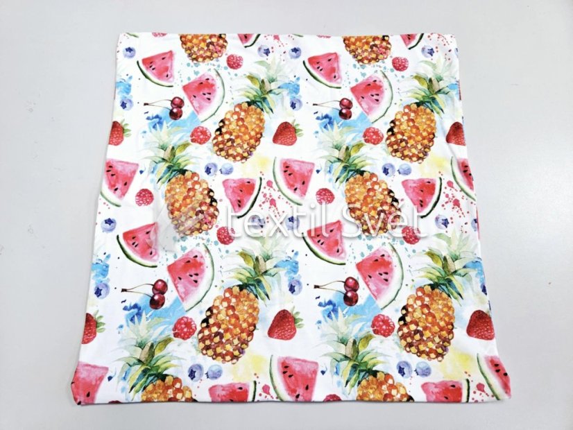 povlak na polštářek úplet 45x45 cm - povlak na polštářek úplet: ananas
