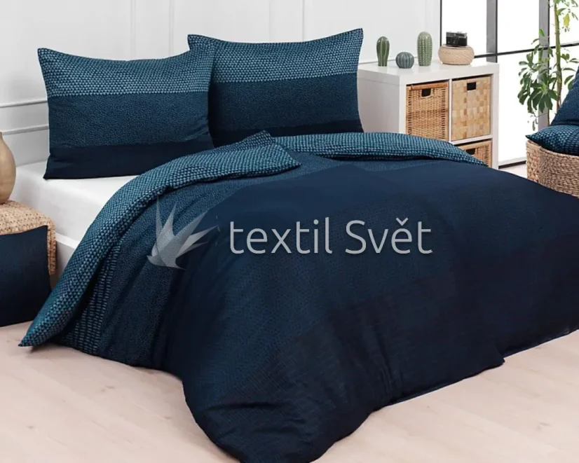 ložní souprava bavlněný krep - matějovsky: Lewis blue