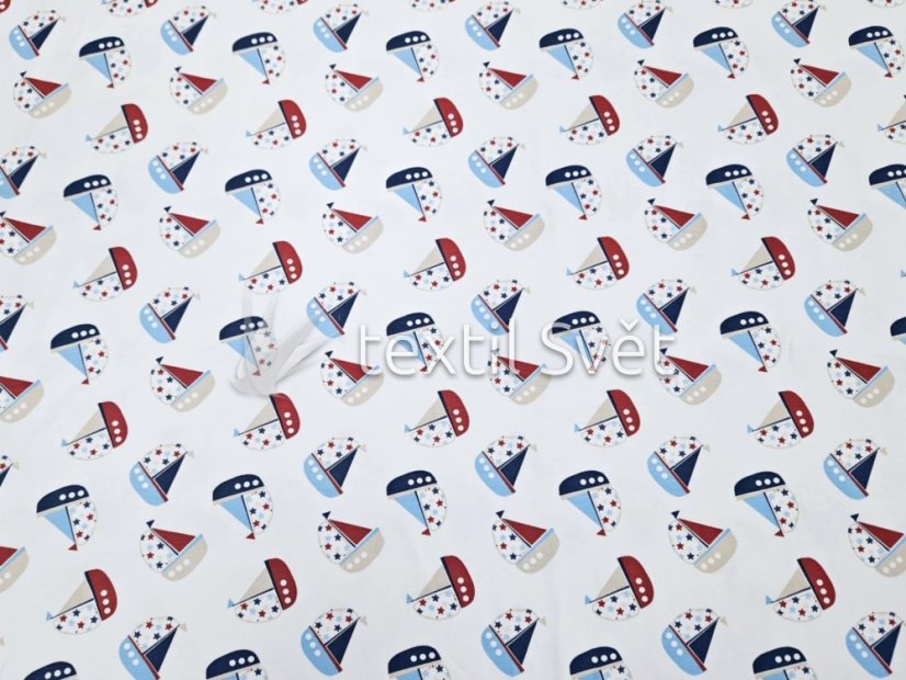 tričkoviny dětský vzor - tričkoviny dětský vzor: lodičky