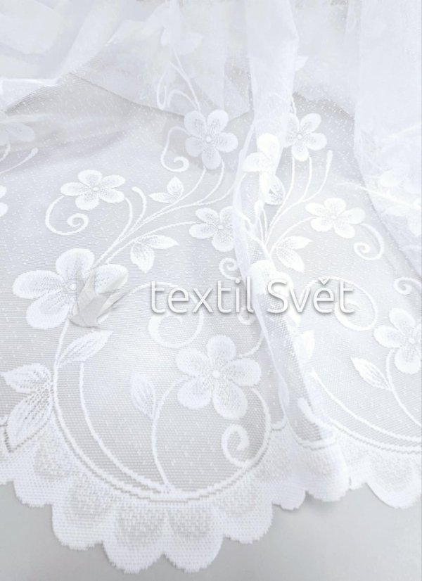 záclona pletená jemná kvítečka - Výška [cm]: 150