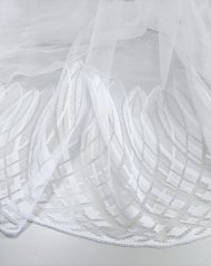 záclona pletená smyčky olůvko