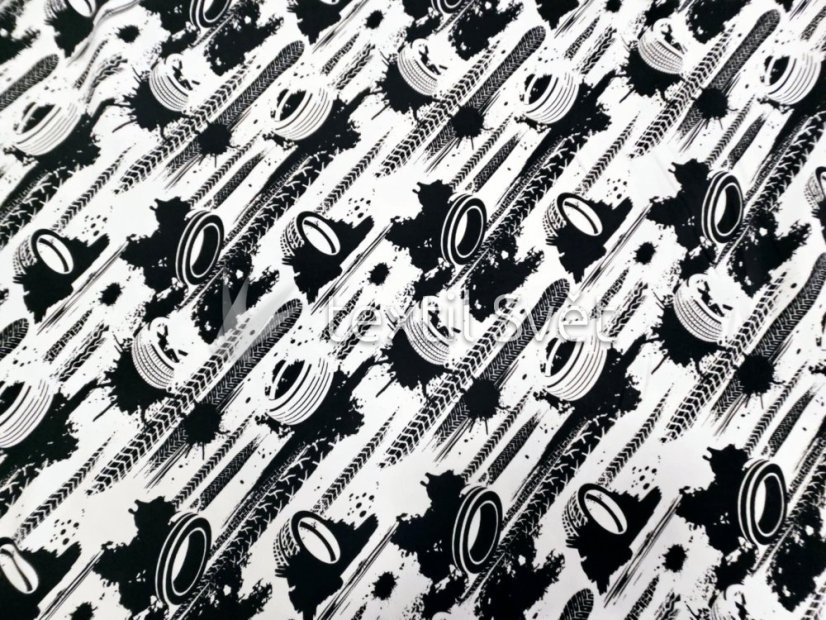 Teplákovina motiv COOL - Teplákovina vzor COOL: pneu