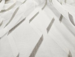 záclona tkaná s hnědým  vzorem  v. 300 cm