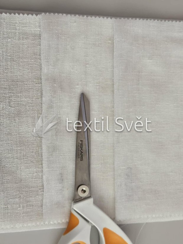 záclona tkaná režný vzhled - záclona tkaná režný vzhled: bílá
