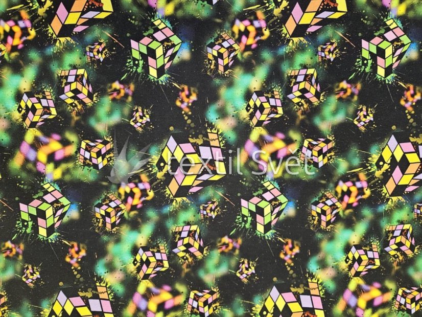 povlak na polštářek úplet 45x45 cm - povlak na polštářek úplet: kostky