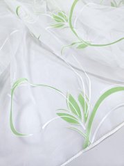 záclona vypalovaná zelený motiv 120 cm