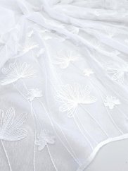 záclona tkaná kytky větší sable