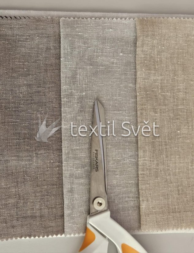 záclona tkaná režný vzhled - záclona tkaná režný vzhled: světlá šedá