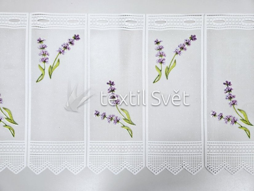 záclona pletená draperka levandule - Výška [cm]: 40